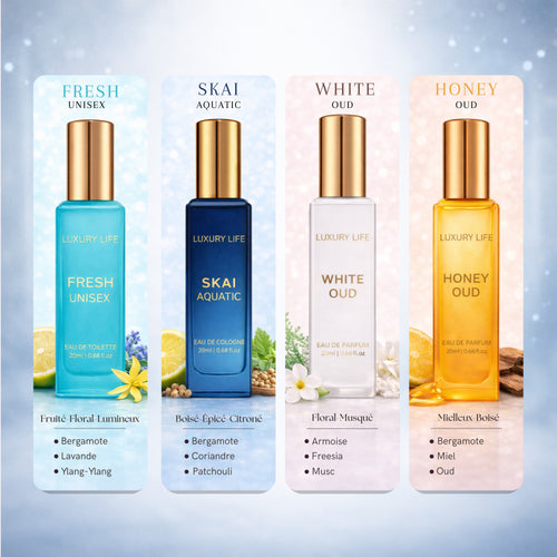 Collection Parfums Elle & Lui – 8x20ml (2 Coffrets) | Idée Cadeau Couple | longue tenue